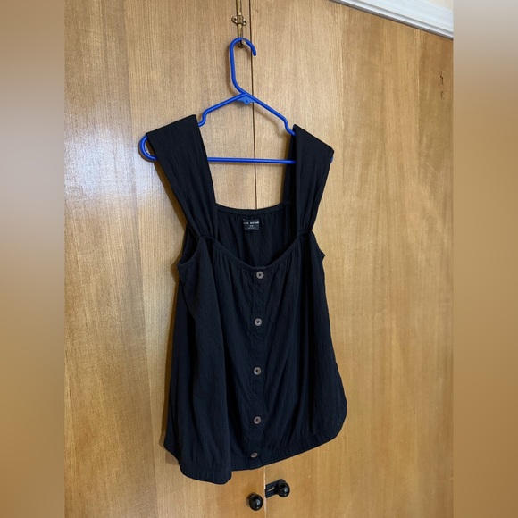 Lane Bryant Tops - Lane Bryant Black Sleeveless Tank Top 18/20 Decorative Buttons